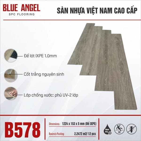 SÀN NHỰA SPC BLUE ANGEL B578