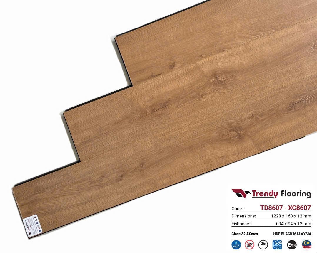 Sàn gỗ cốt đen Trendy Flooring TD8607