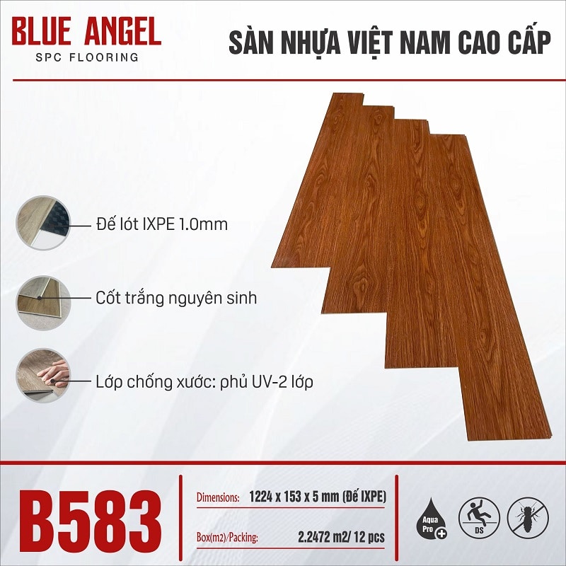 Sàn nhựa giả gỗ Blue Angle 5mm B583