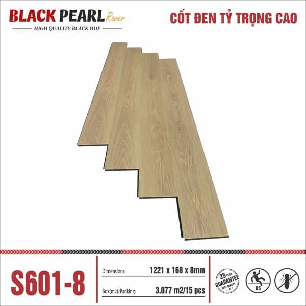 Sàn gỗ công nghiệp Black Pear S601-8 dày 8mm