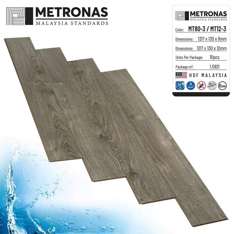 Sàn gỗ cốt nâu Metronas MT80-3/ MT12-3